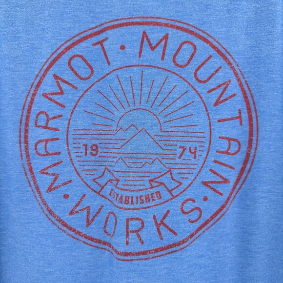 MARMOT x THREAD Blue Mountain Works Graphic T Shirt Size M - Picture 2 of 4